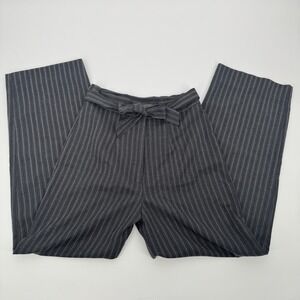 Vintage 90s Y2K Pinstripe Dress Pants M Wide Leg Office Siren Career Minimalist